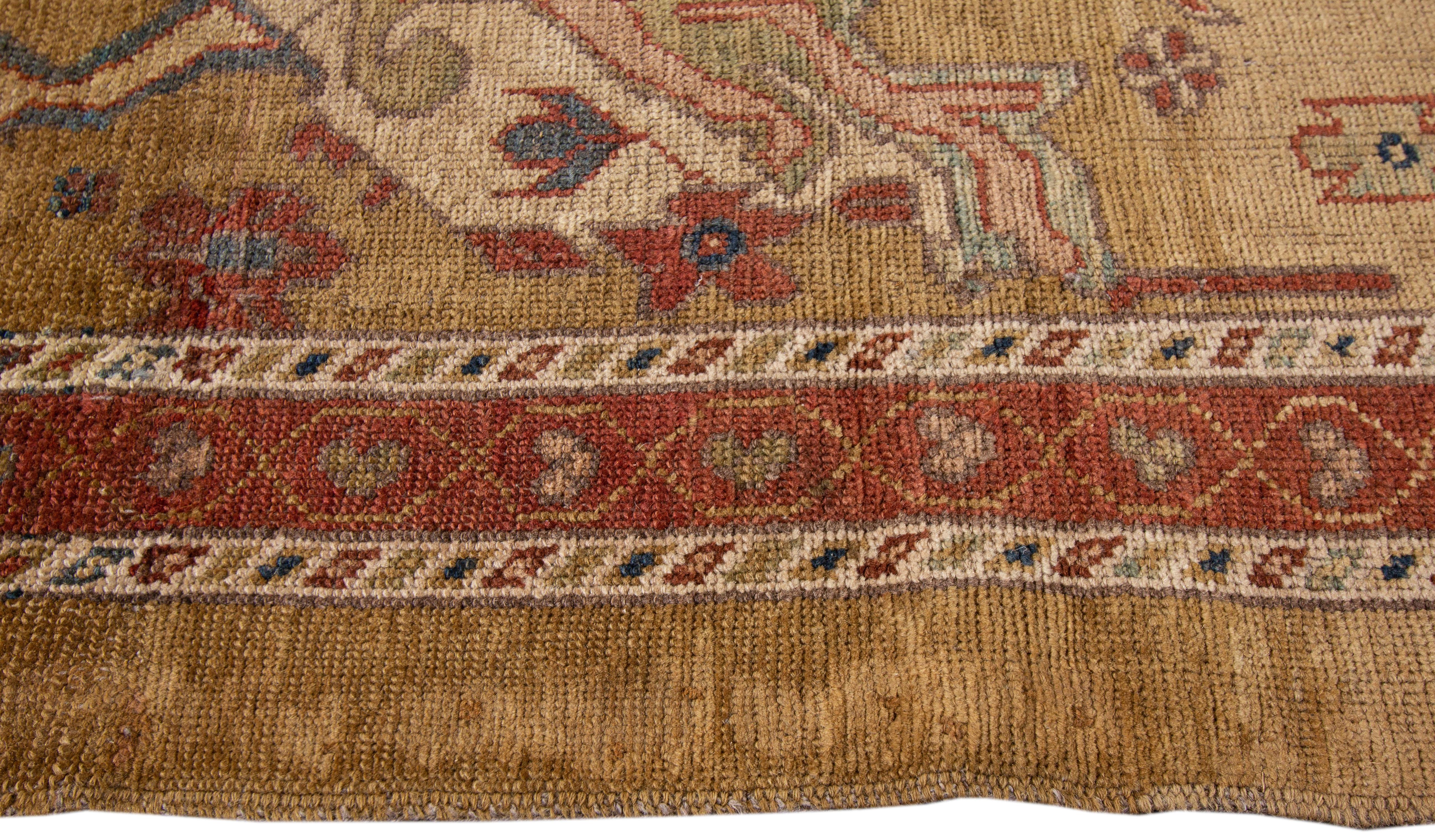 Vintage Bakshaish Tribal Wool Runner In Good Condition For Sale In Norwalk, CT