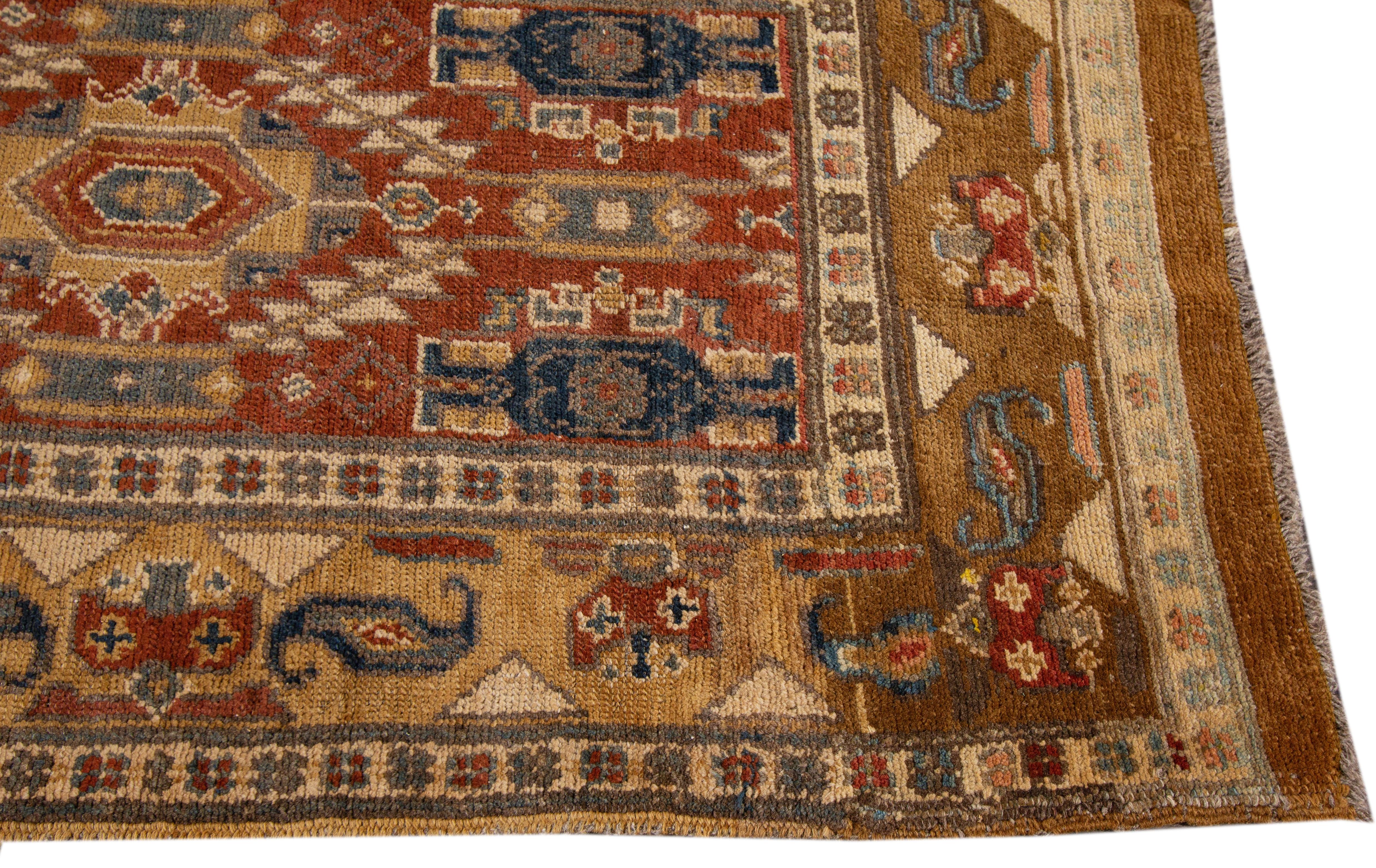 Asian Vintage Bakshaish Tribal Wool Runner For Sale