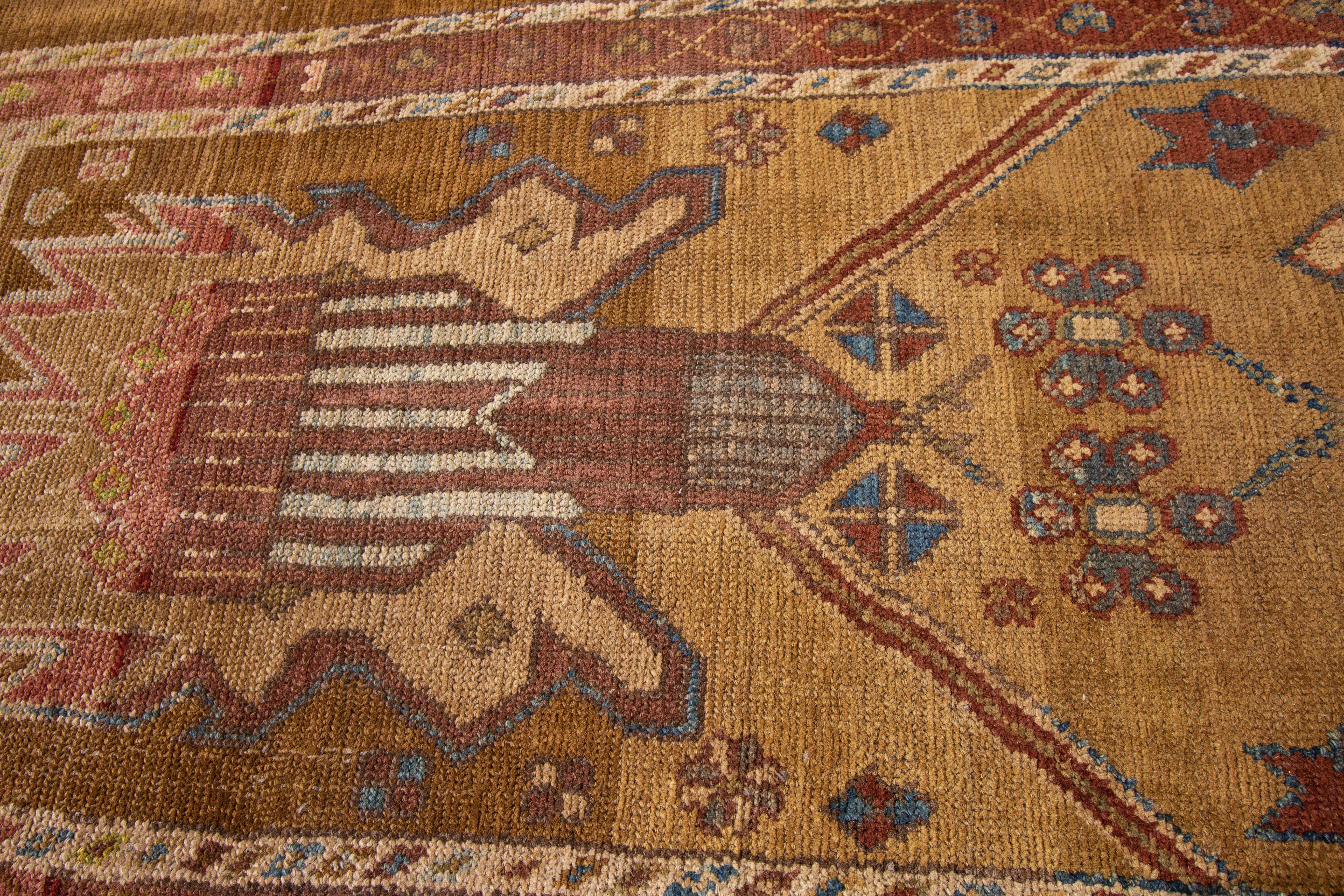 Vintage Bakshaish Tribal Wool Runner For Sale 1