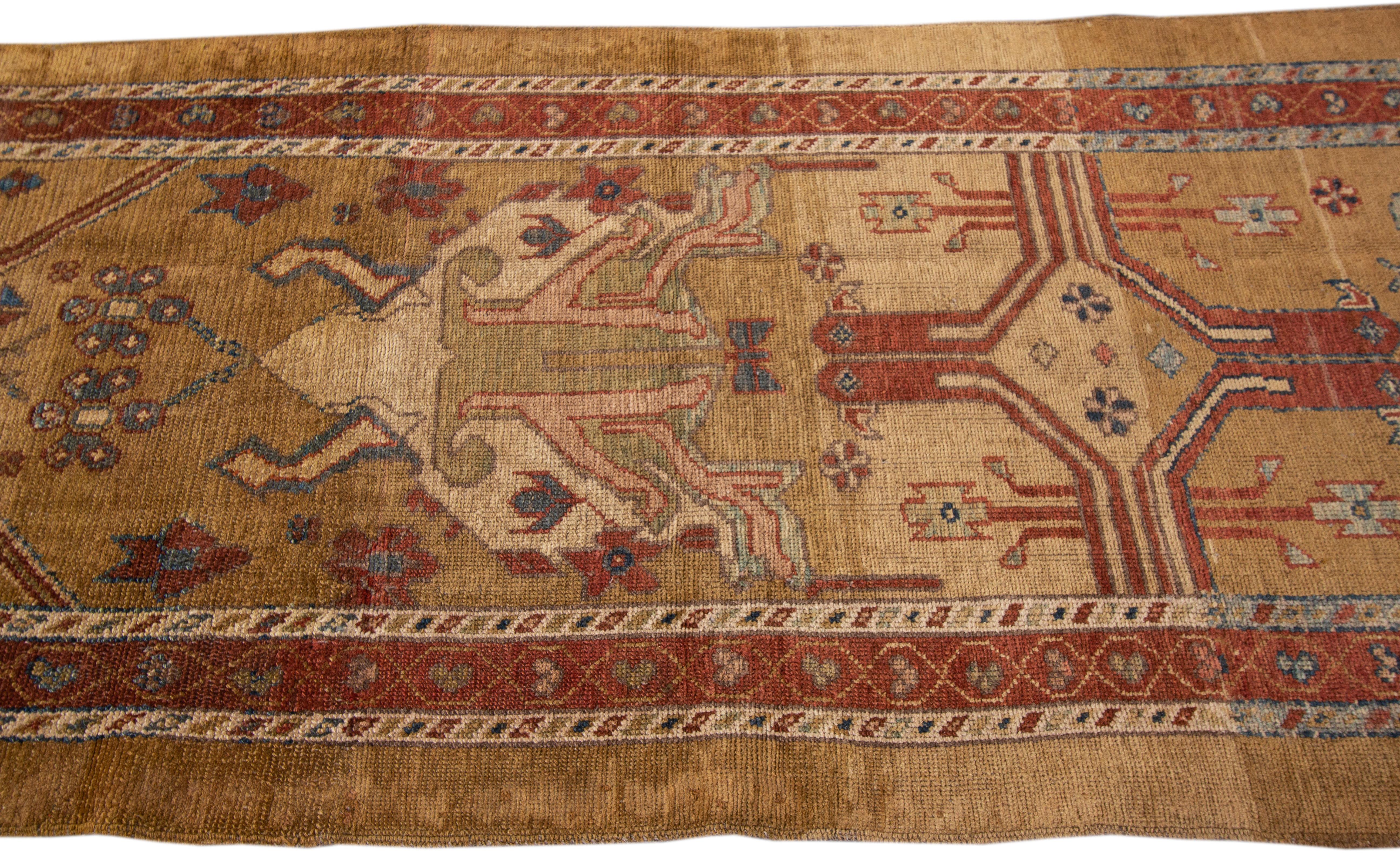 Vintage Bakshaish Tribal Wool Runner For Sale 3