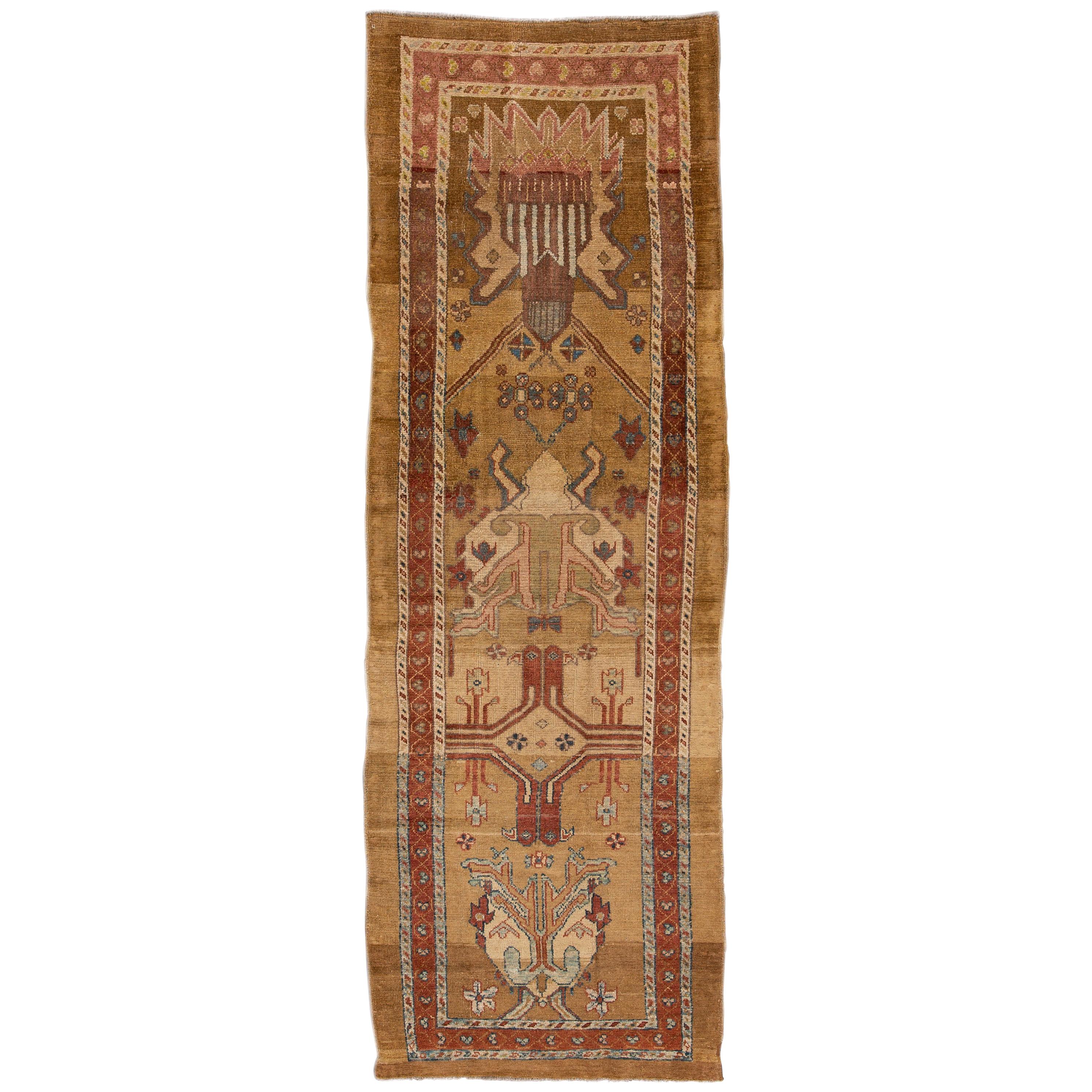 Vintage Bakshaish Tribal Wool Runner For Sale