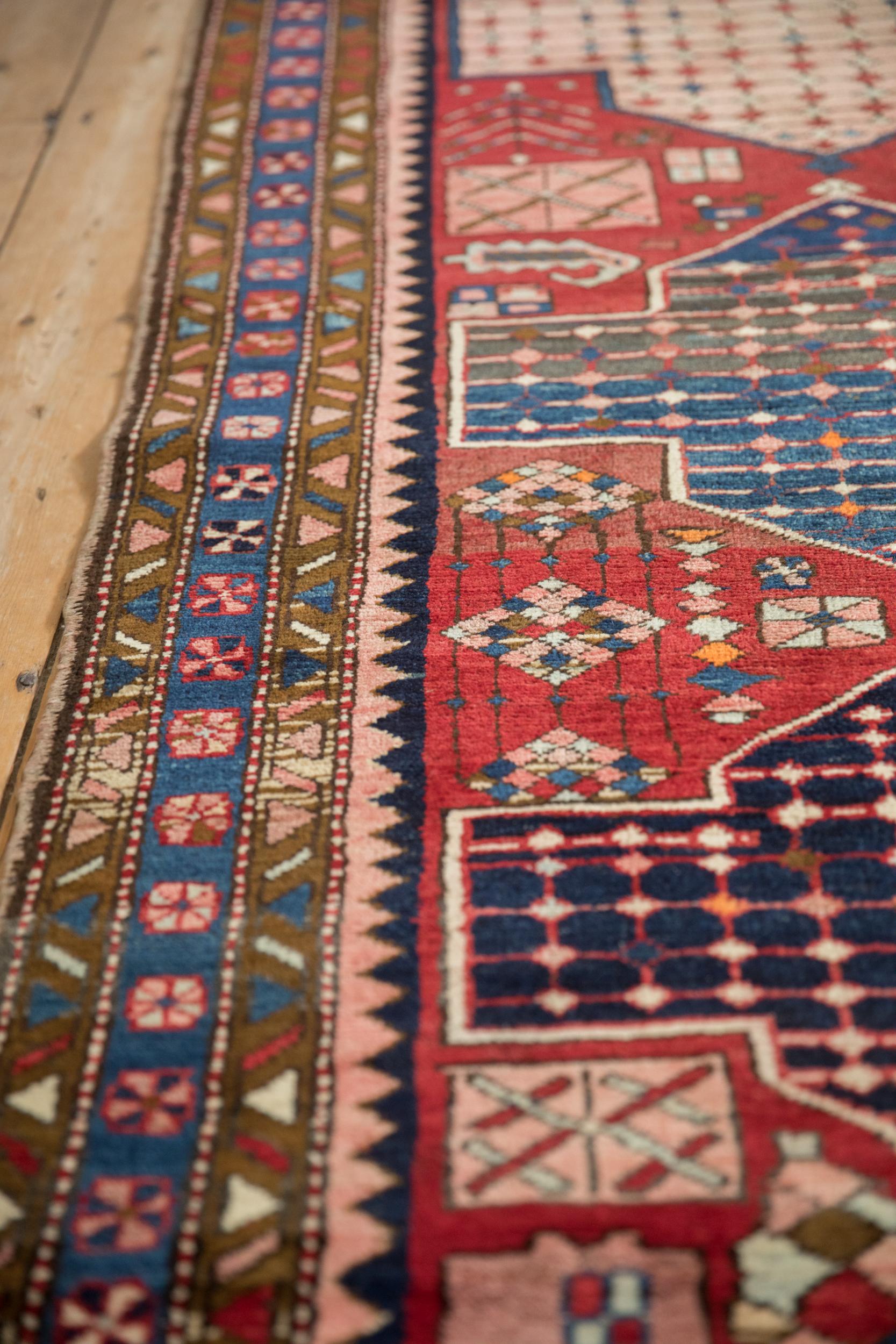 Hand-Knotted Vintage Baktiari Rug Runner For Sale