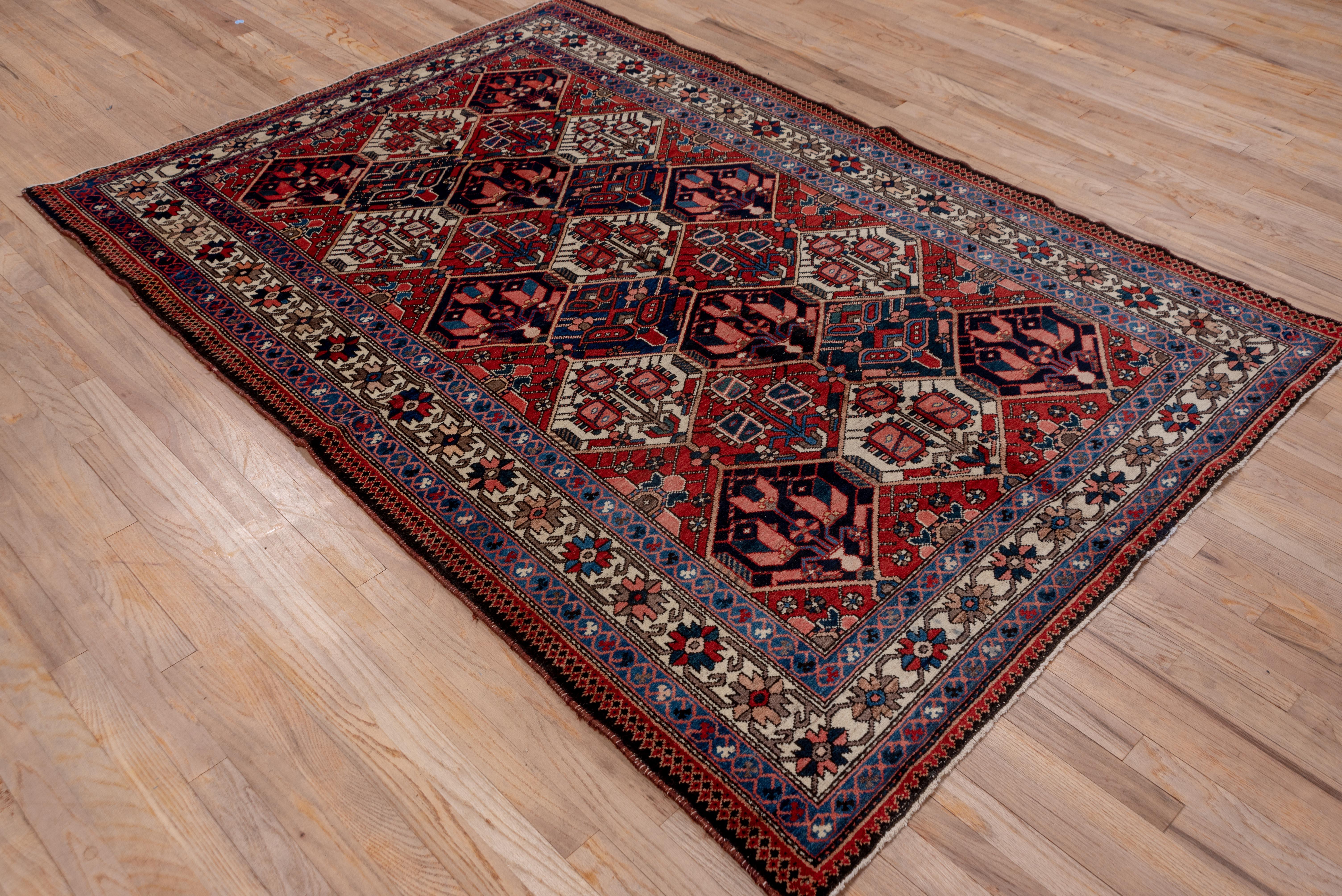 Wool Vintage Baktiary Rug Garden Panel Design For Sale