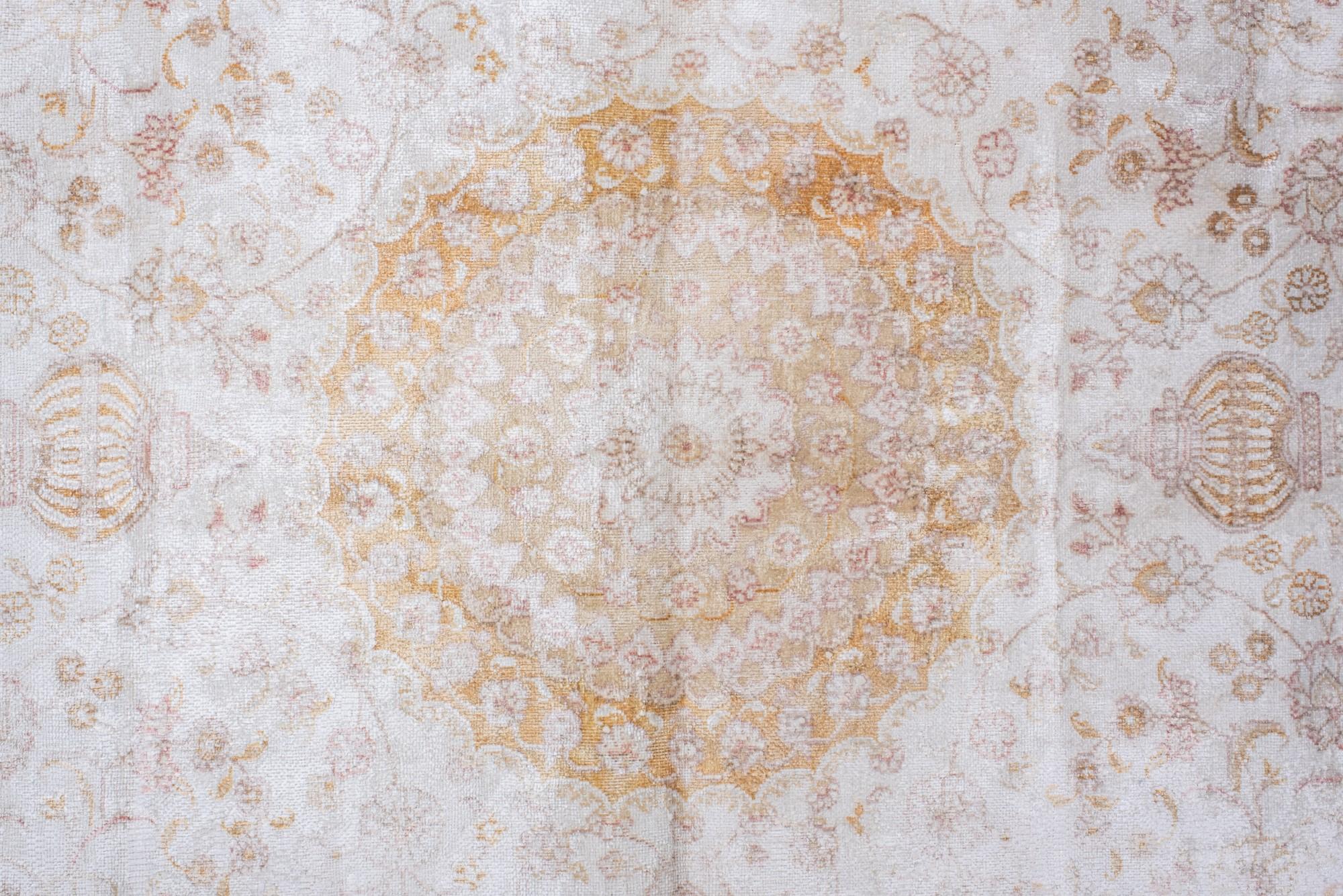 Hand-Knotted Vintage Baktiary with Soft Tones and Floral Border For Sale