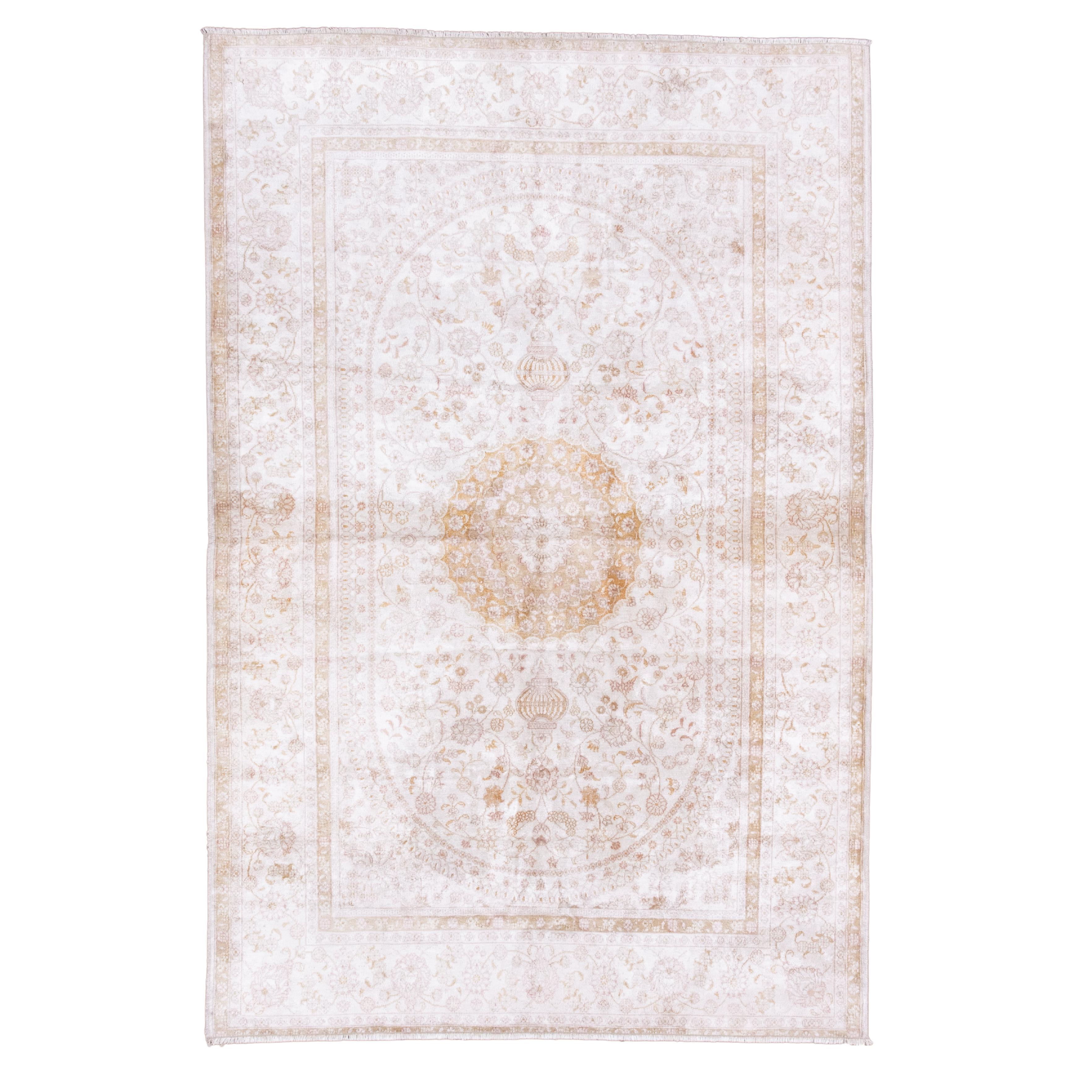 Vintage Baktiary with Soft Tones and Floral Border For Sale