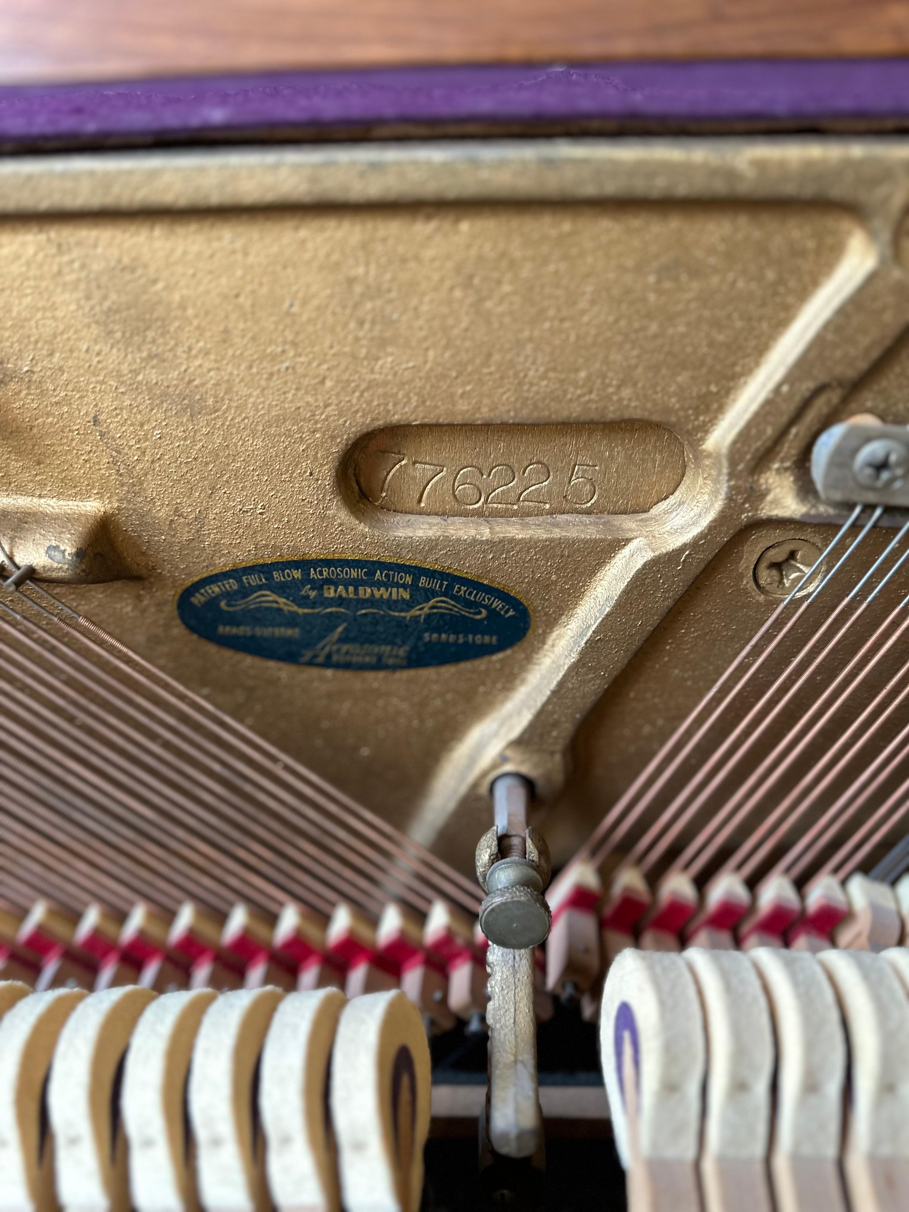 Mid-20th Century Vintage Baldwin Acrosonic Scandinavian Piano MCM