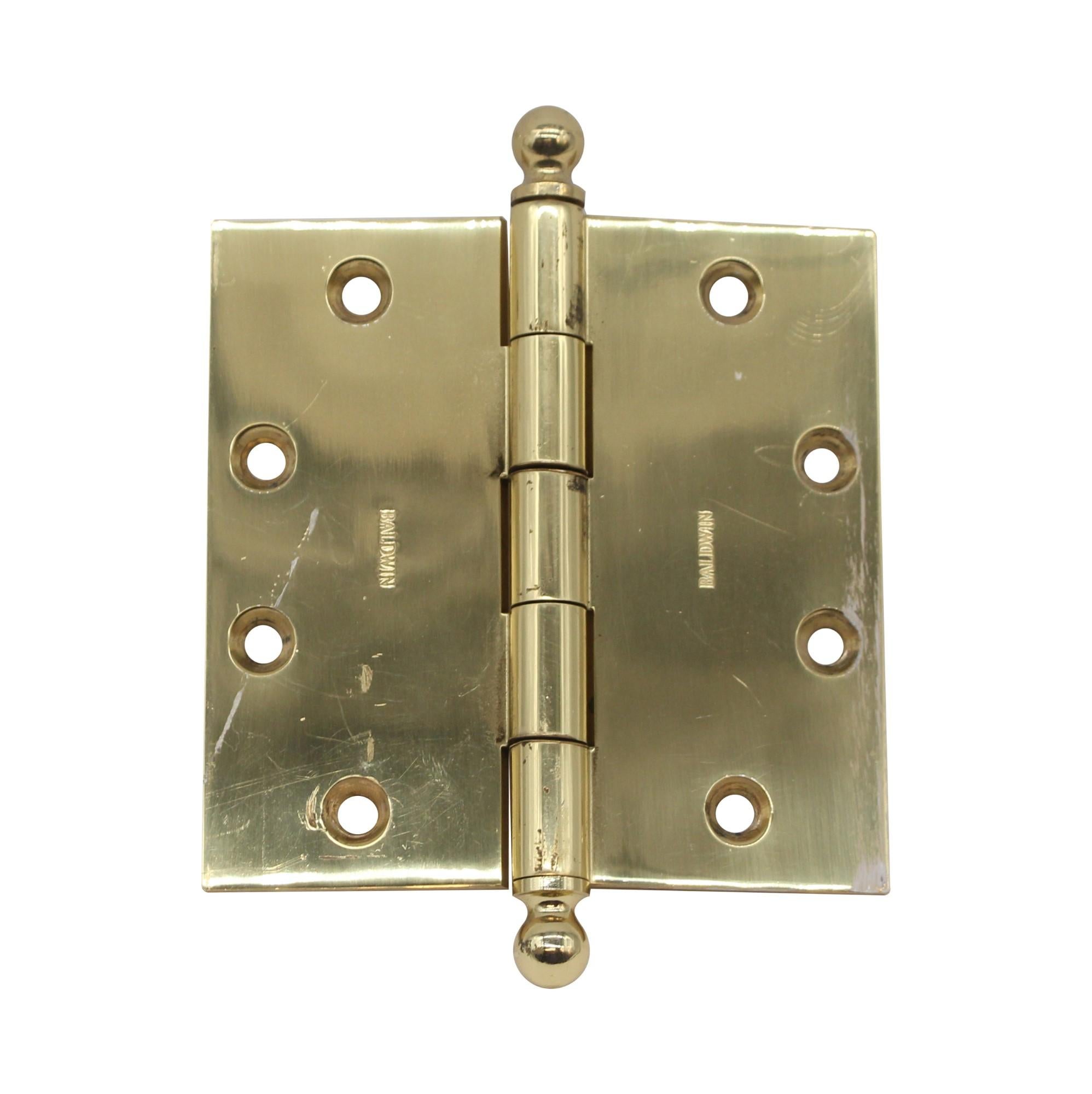 Baldwin Butt Door Hinge in Polished Brass Qty. Available