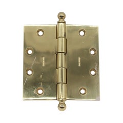 Vintage Baldwin Butt Door Hinge in Polished Brass, Qty. Available