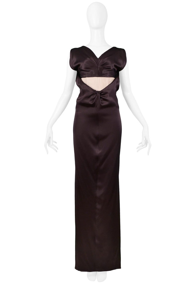 Vintage Balenciaga Brown Satin and Cream Corset Gown For Sale at 1stDibs | vintage  balenciaga dress, vintage balenciaga gown