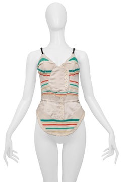 Vintage Balenciaga by Nicolas Ghesquiere Collectors Striped Fencing Top 2003