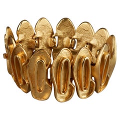 BALENCIAGA Vergoldetes ovales Gliederarmband