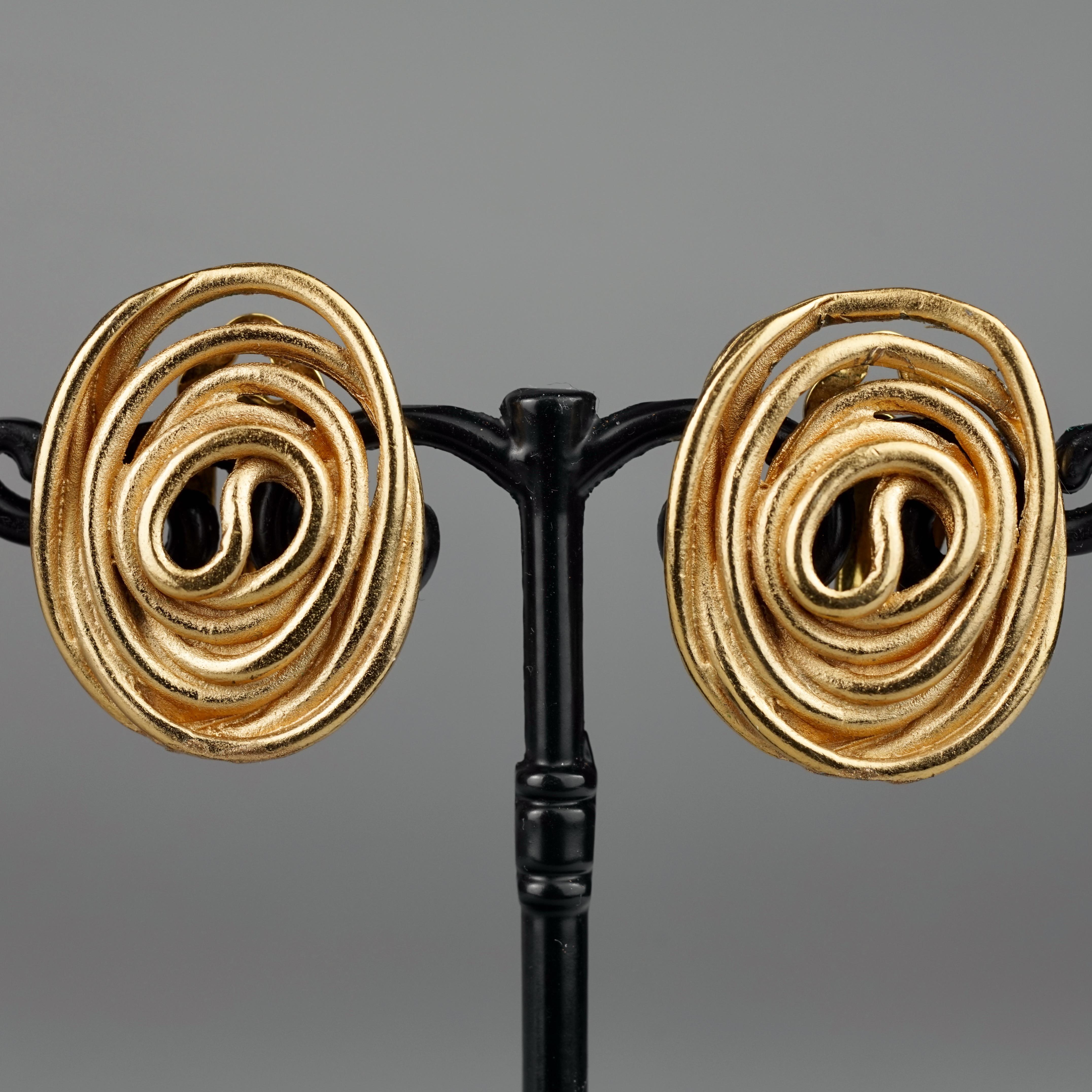 Vintage BALENCIAGA Spiral Earrings 1