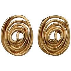 Vintage BALENCIAGA Spiral Earrings