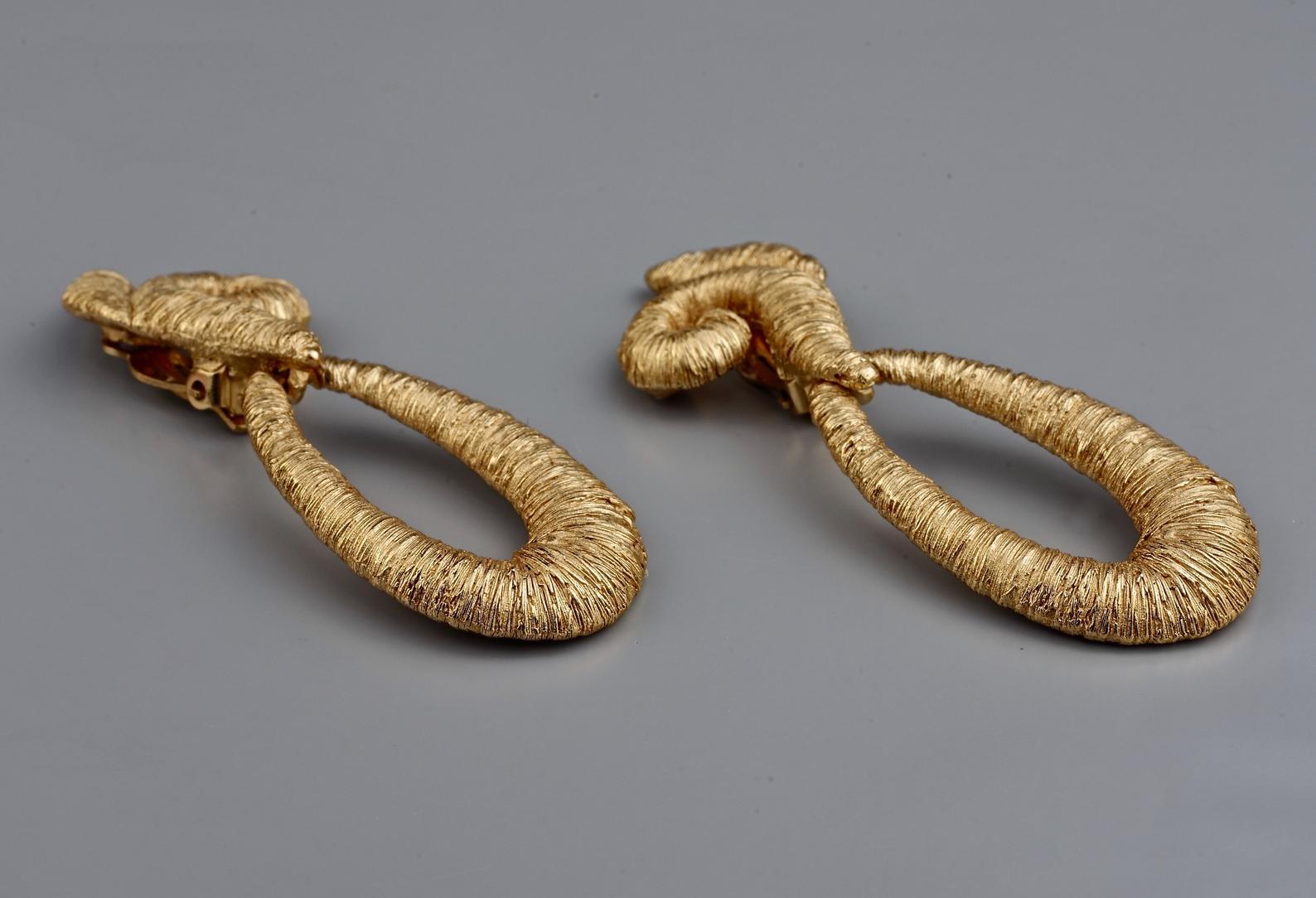 Women's Vintage BALENCIAGA Wire Wrap Stylized Earrings