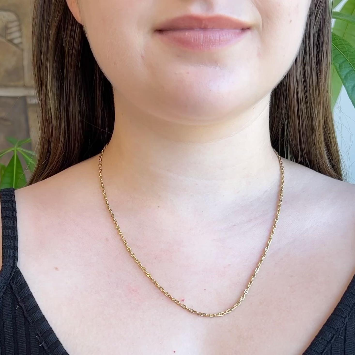 Ein Vintage Balestra Italienisch 18 Karat Gelbgold Gucci Mariner Link Kette Halskette. Gefertigt aus 18 Karat Gelbgold, signiert Balestra mit italienischen Punzen. Um 1980. Die Halskette ist 20 Zoll in der Länge

Über diesen Artikel: Fügen Sie Ihrer
