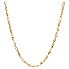 Vintage Balestra Italienische 18 Karat Gelbgold Gucci Mariner Gliederkette Halskette