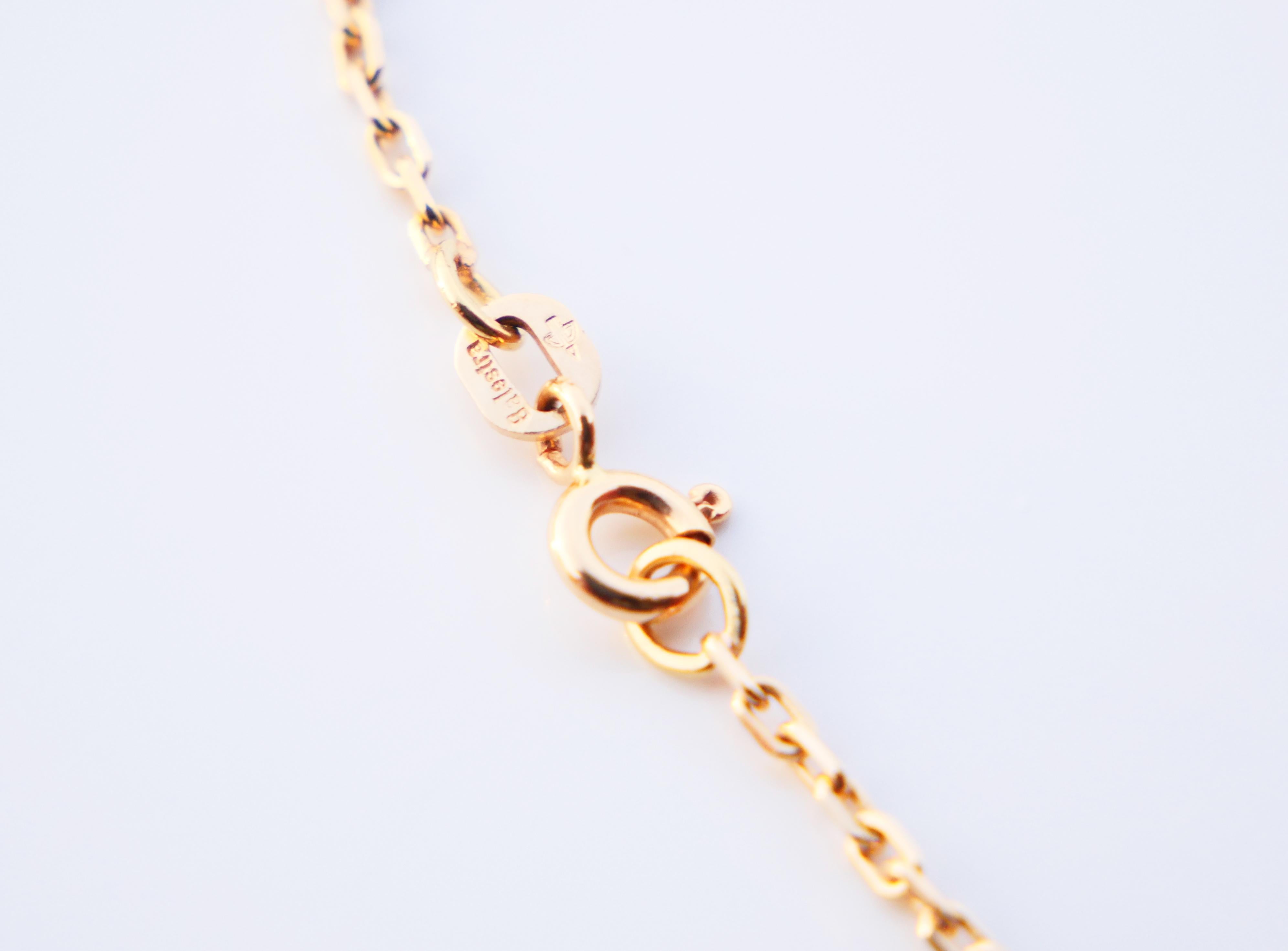 Vintage Balestra Negligee Necklace natural 24ct. Blue Chalcedony 18K Gold 40cm For Sale 3