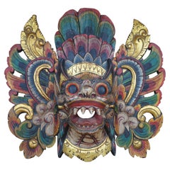 Vintage Balinese Banaspati Raja Barong Guruda Tribal Topeng Dance Mask