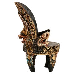 Sedia Karang dipinta e intagliata balinese d'epoca
