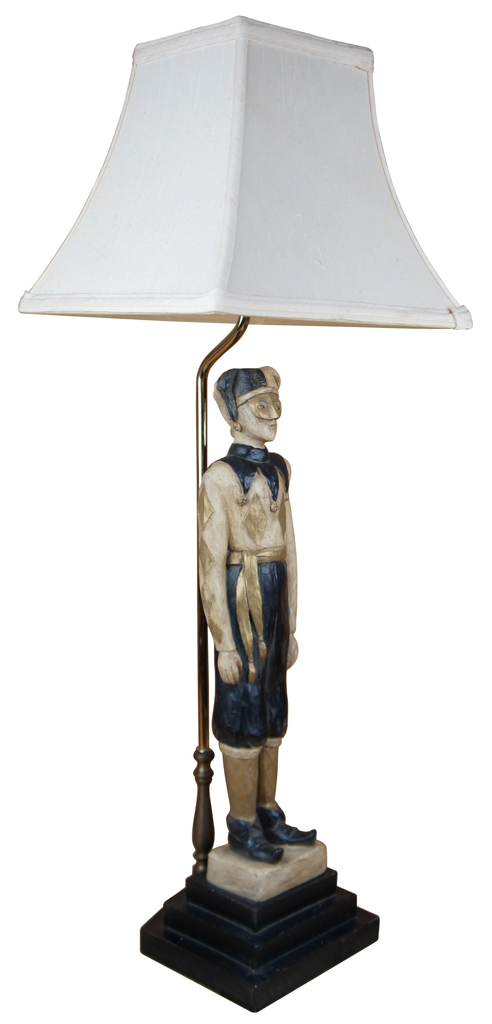 20ième siècle Lampe de bureau vintage en forme de clown de cour à arlequins, design Ballard en vente