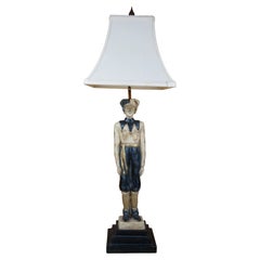 Used Ballard Design Figural Harlequin Court Jester Clown Table Lamp