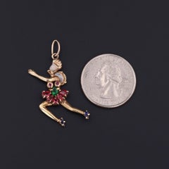 Vintage Ballerina Charm of 14k Gold