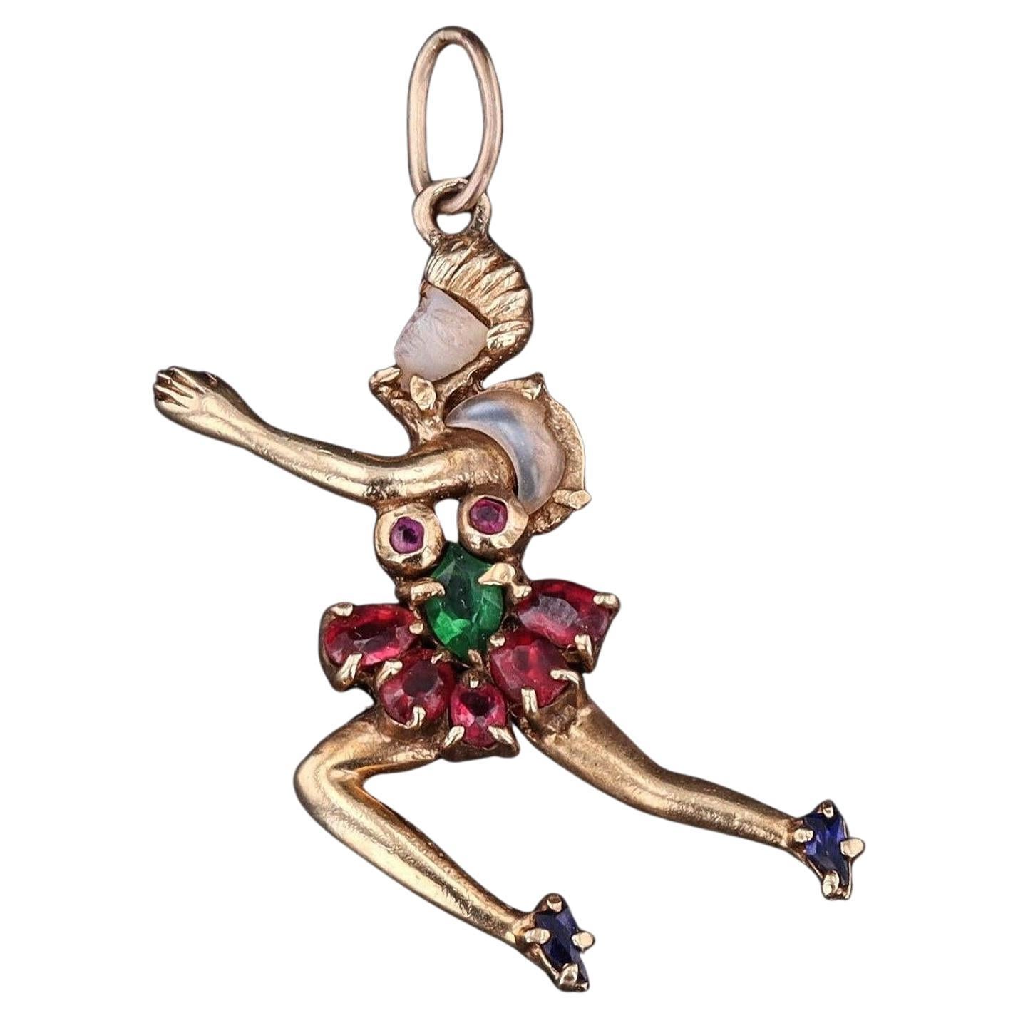 Vintage Ballerina Charm of 14k Gold