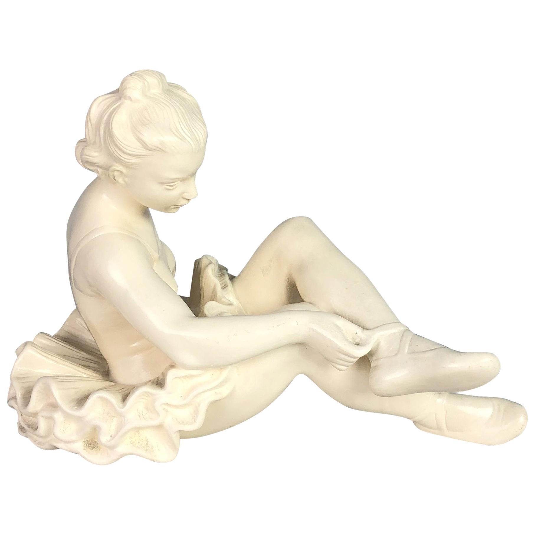 Statue de ballerine vintage de Jihokera Bechyne, Tchécoslovaquie, années 1960 en vente