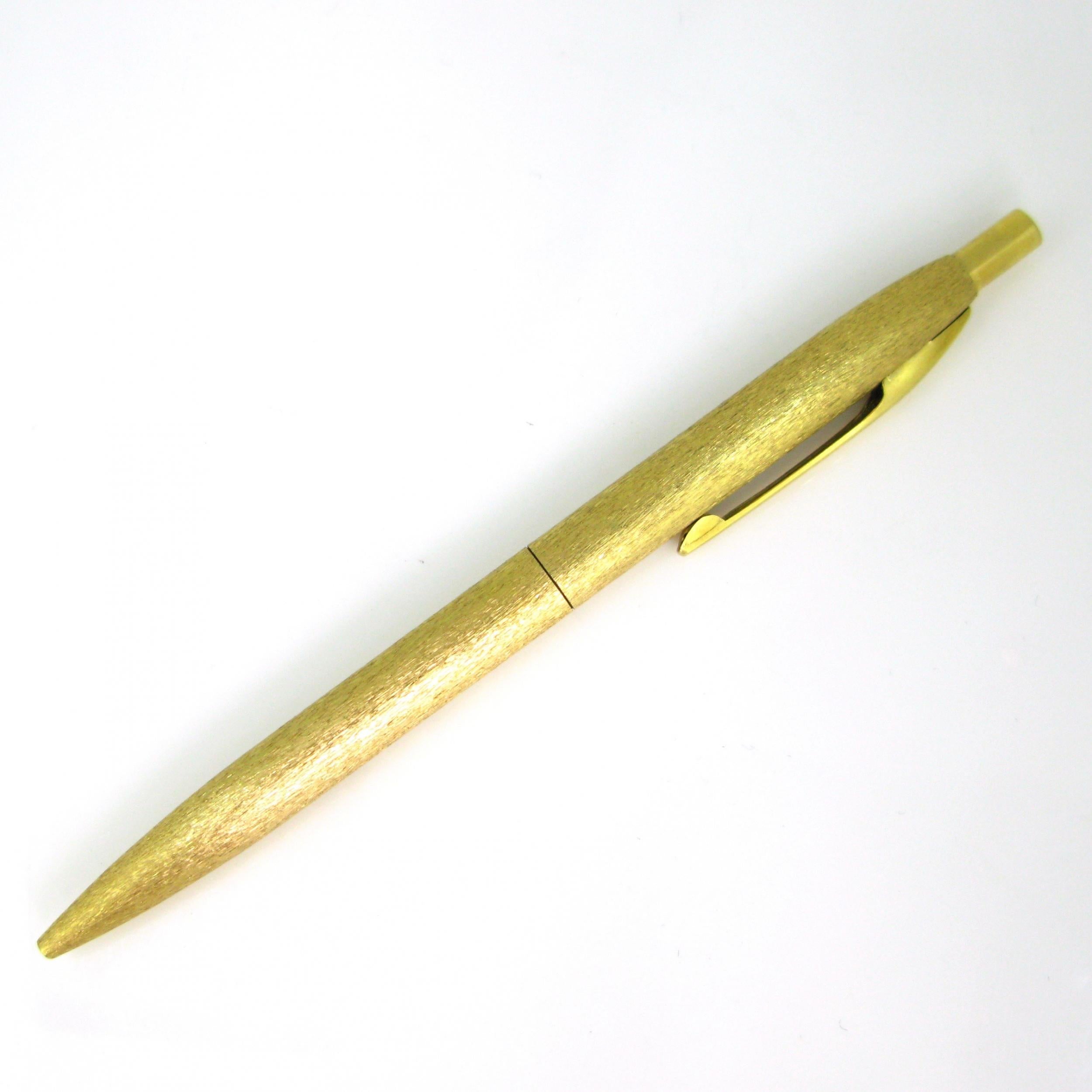Women's or Men's Vintage Ballpoint Pen, 18kt Yellow Gold, circa 1960
