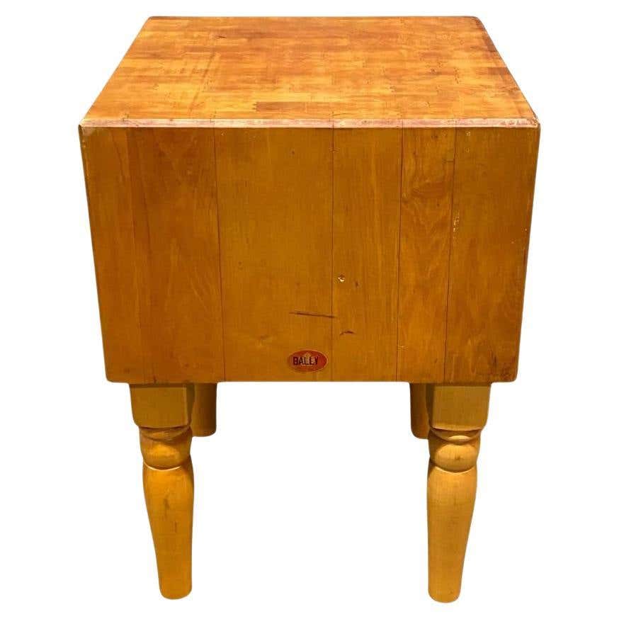 Vintage Bally Block Co French Provincial Maple Heavy Butcher Block ...
