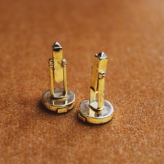 Gemelos vintage Balmain chapados en oro, años 80