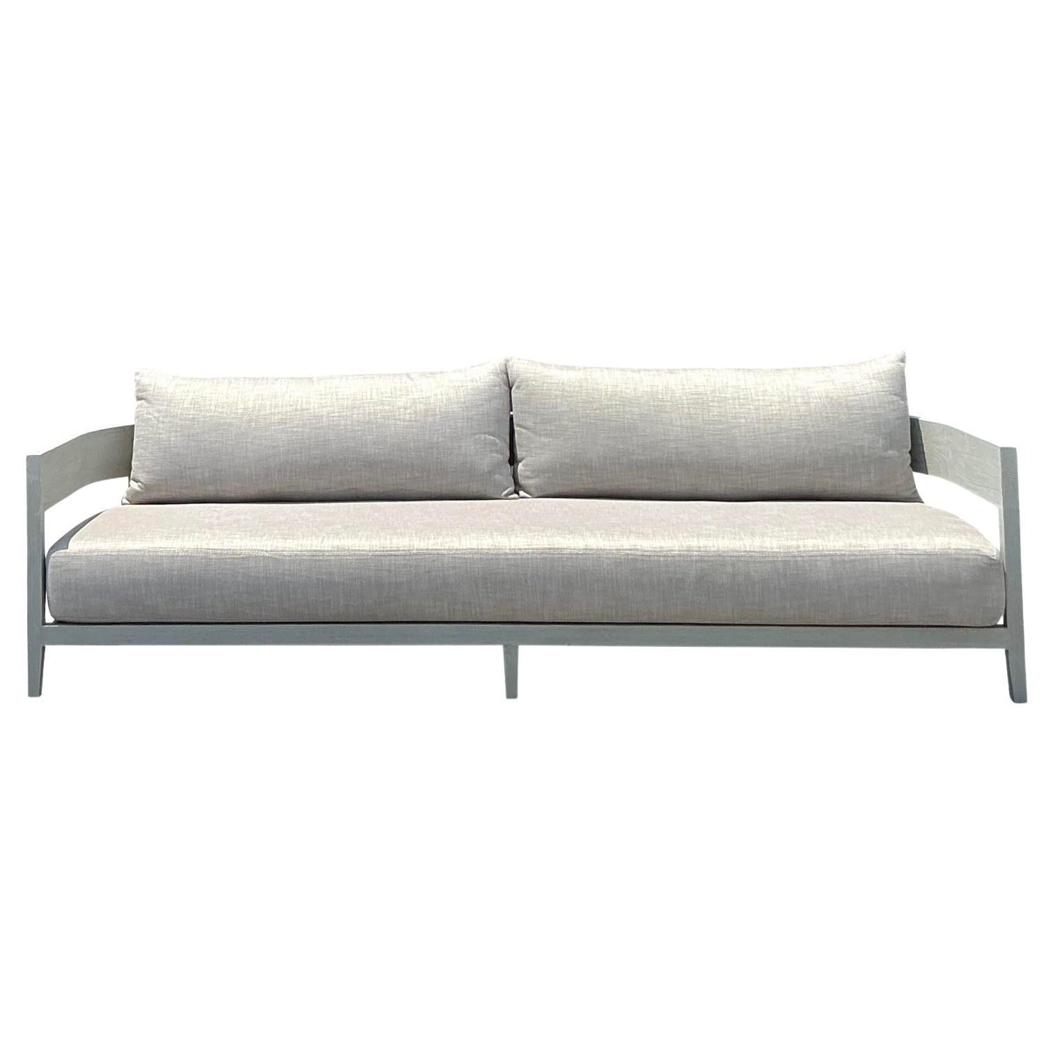 Vintage “Balmain” Outdoor Teak Sofa After RH