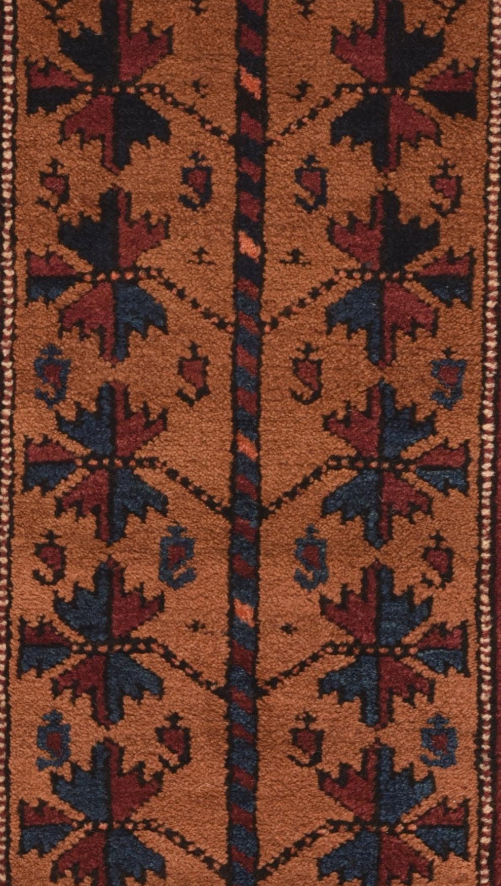 Vintage Balouch Rug 1'7'' x 3'2'' In Good Condition For Sale In New York, NY