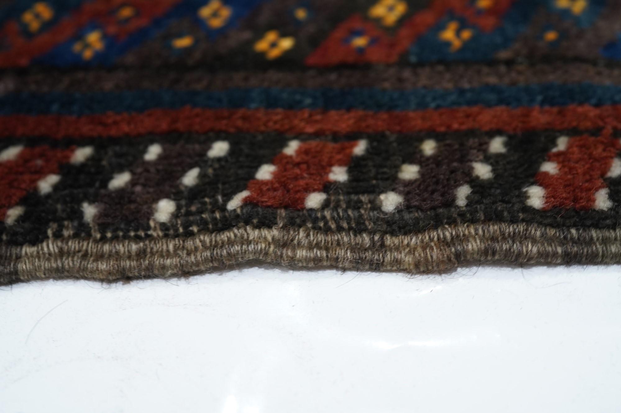 Mid-20th Century Vintage Balouch Rug 2'2'' x 2'4'' For Sale