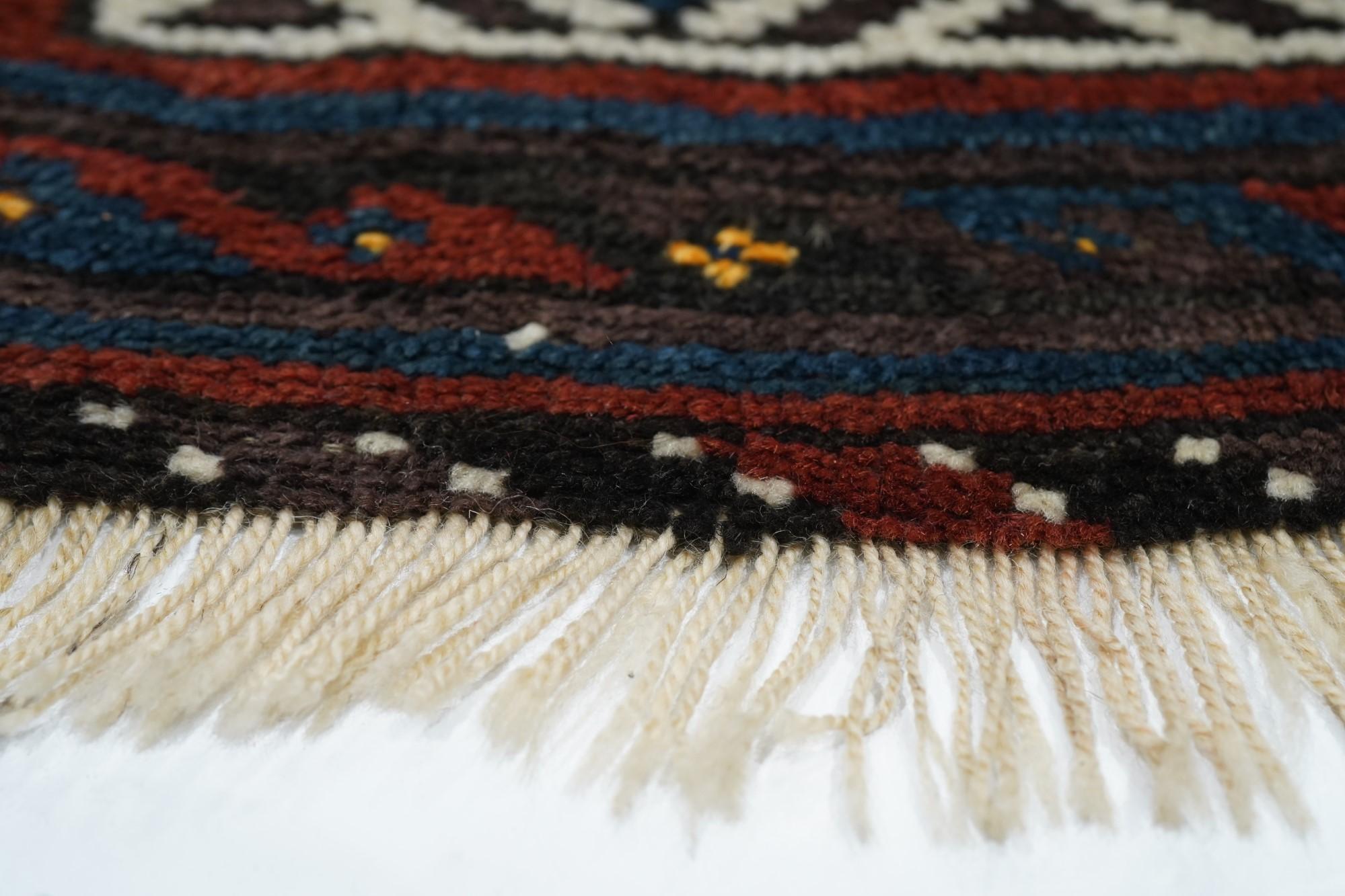 Wool Vintage Balouch Rug 2'2'' x 2'4'' For Sale