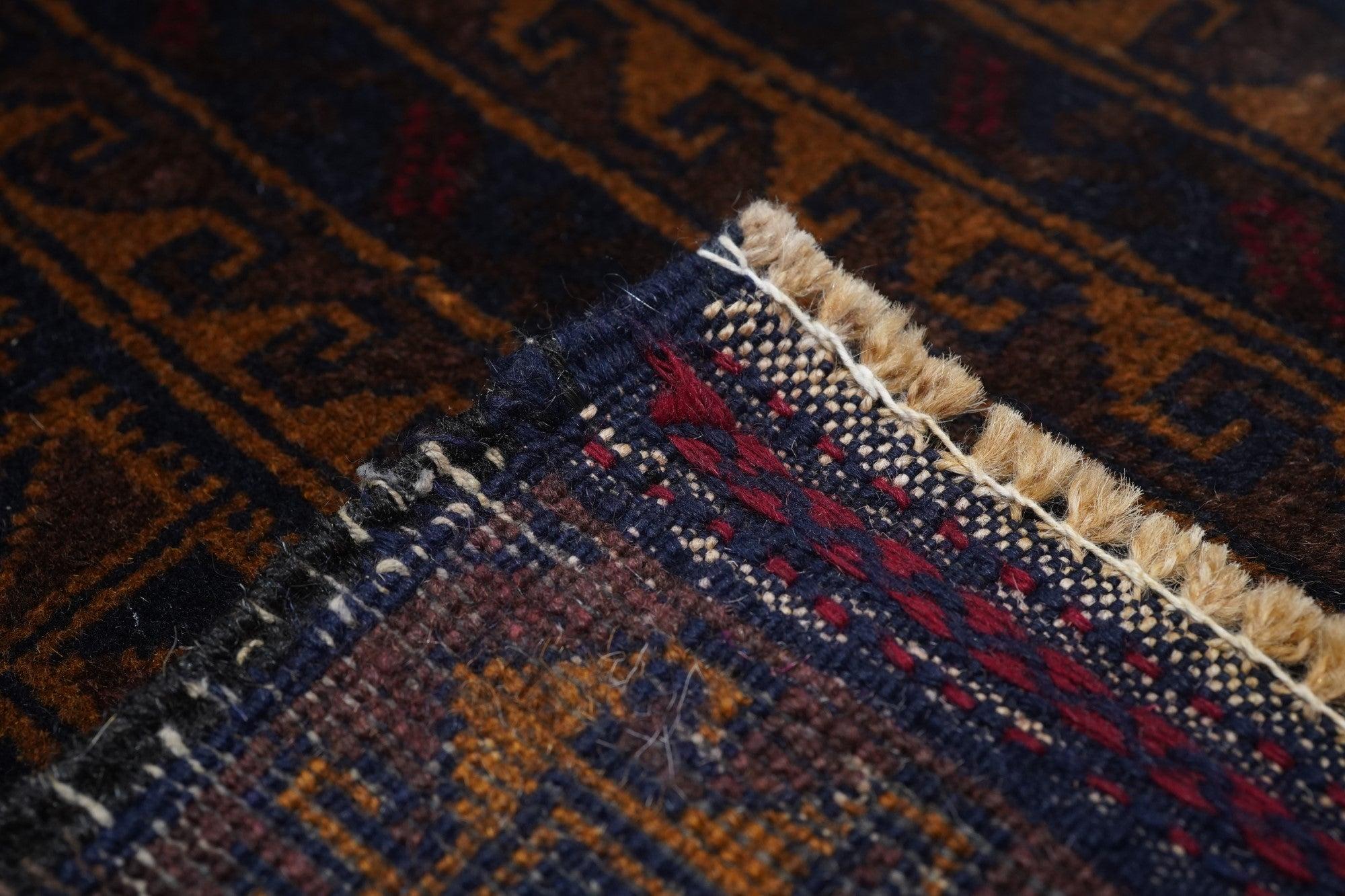 Vintage Balouch Rug 2'9'' x 4'2'' For Sale 1