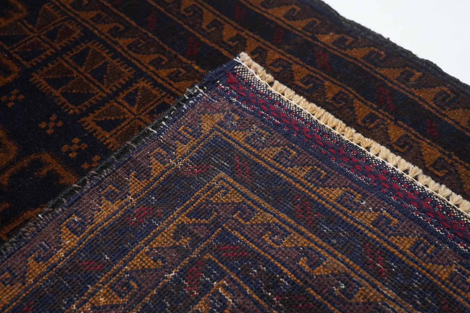 Vintage Balouch Rug 2'9'' x 4'2'' For Sale 2