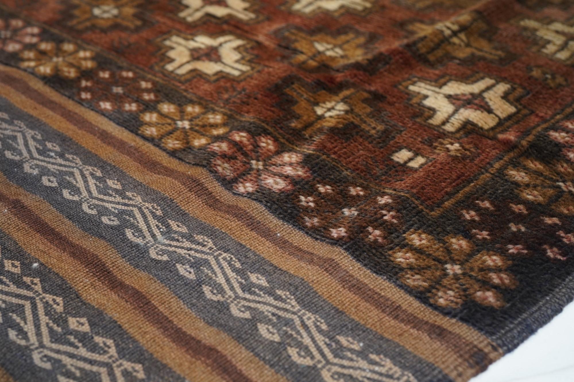 Wool Vintage Balouch Rug For Sale