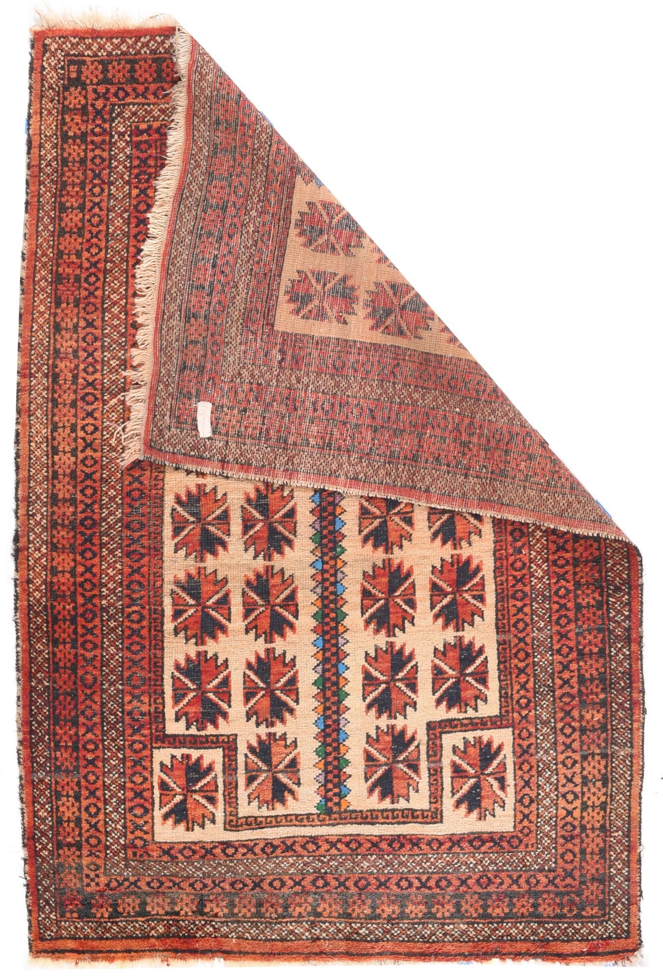 Vintage Balouch rug¬†3.2'' x 4.2''.