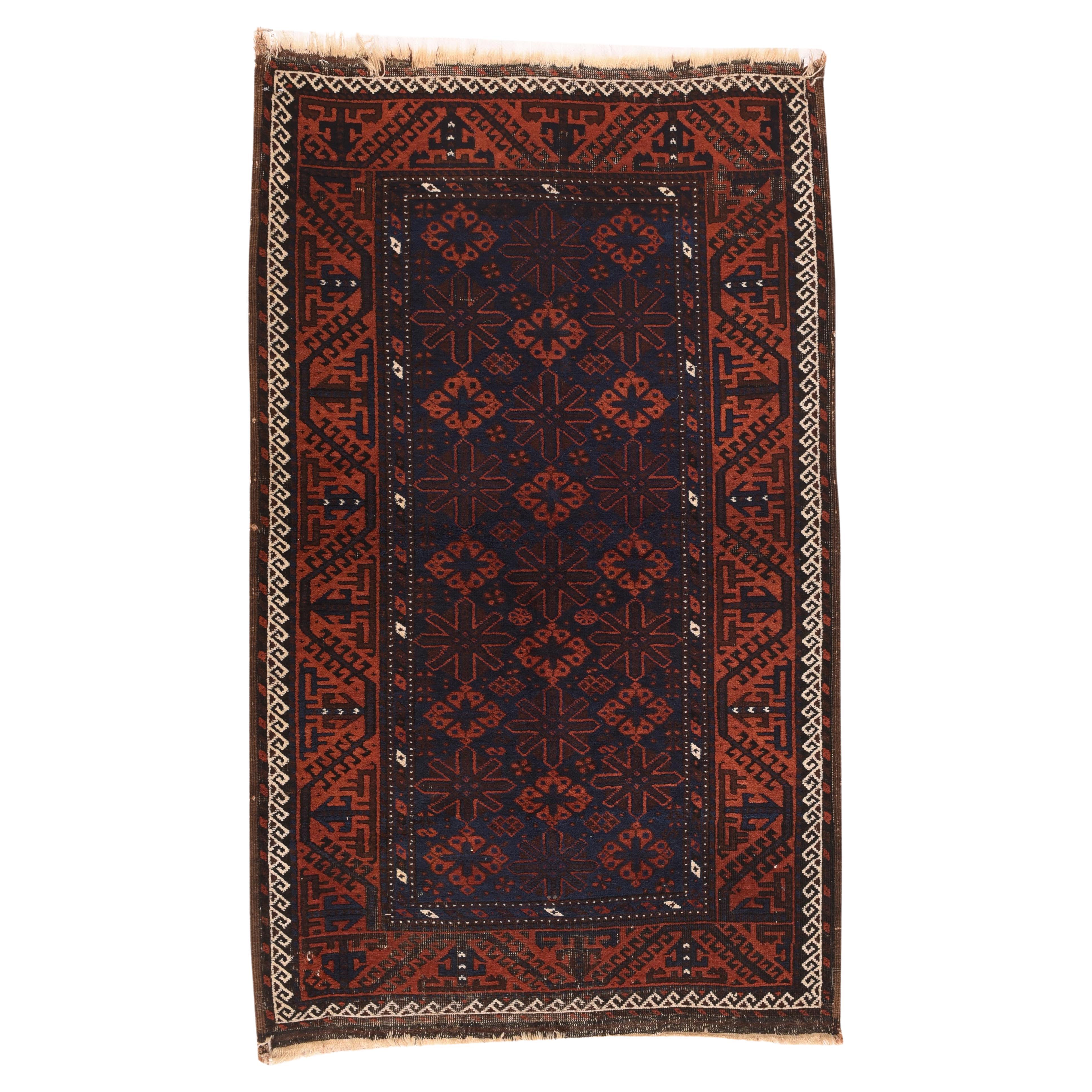 Vintage Balouch Rug 3'3'' x 5'0" For Sale