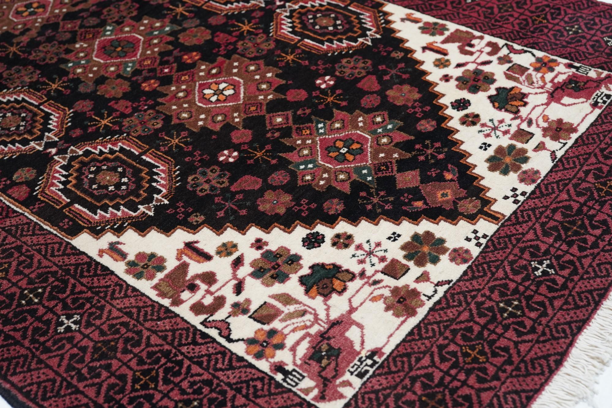 Late 20th Century Vintage Balouch Rug 3'4'' x 6'6'' For Sale