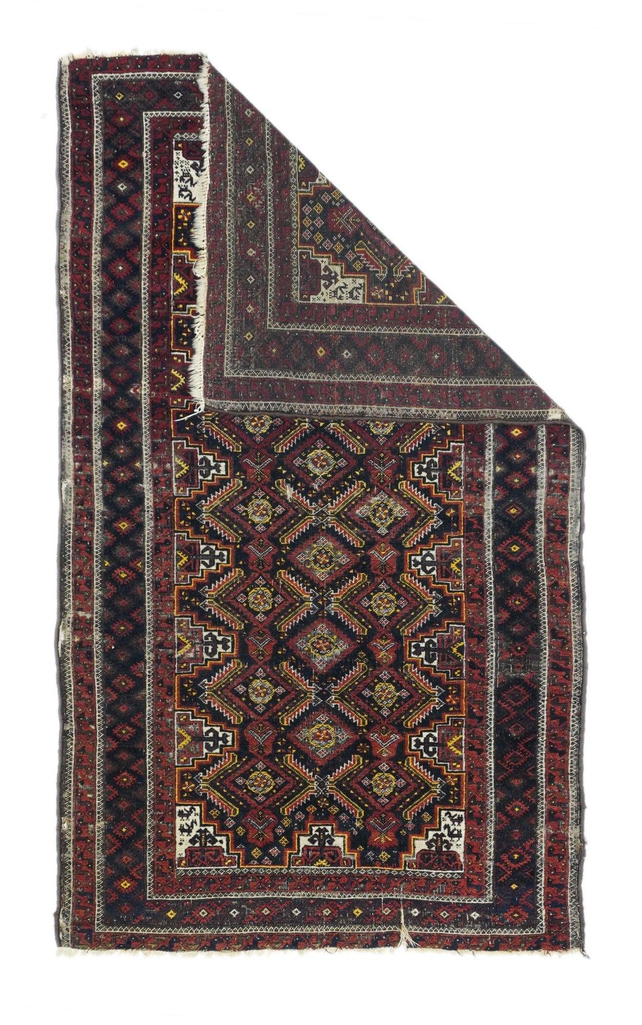 Vintage Balouch Teppich 3'5'' x 6'0