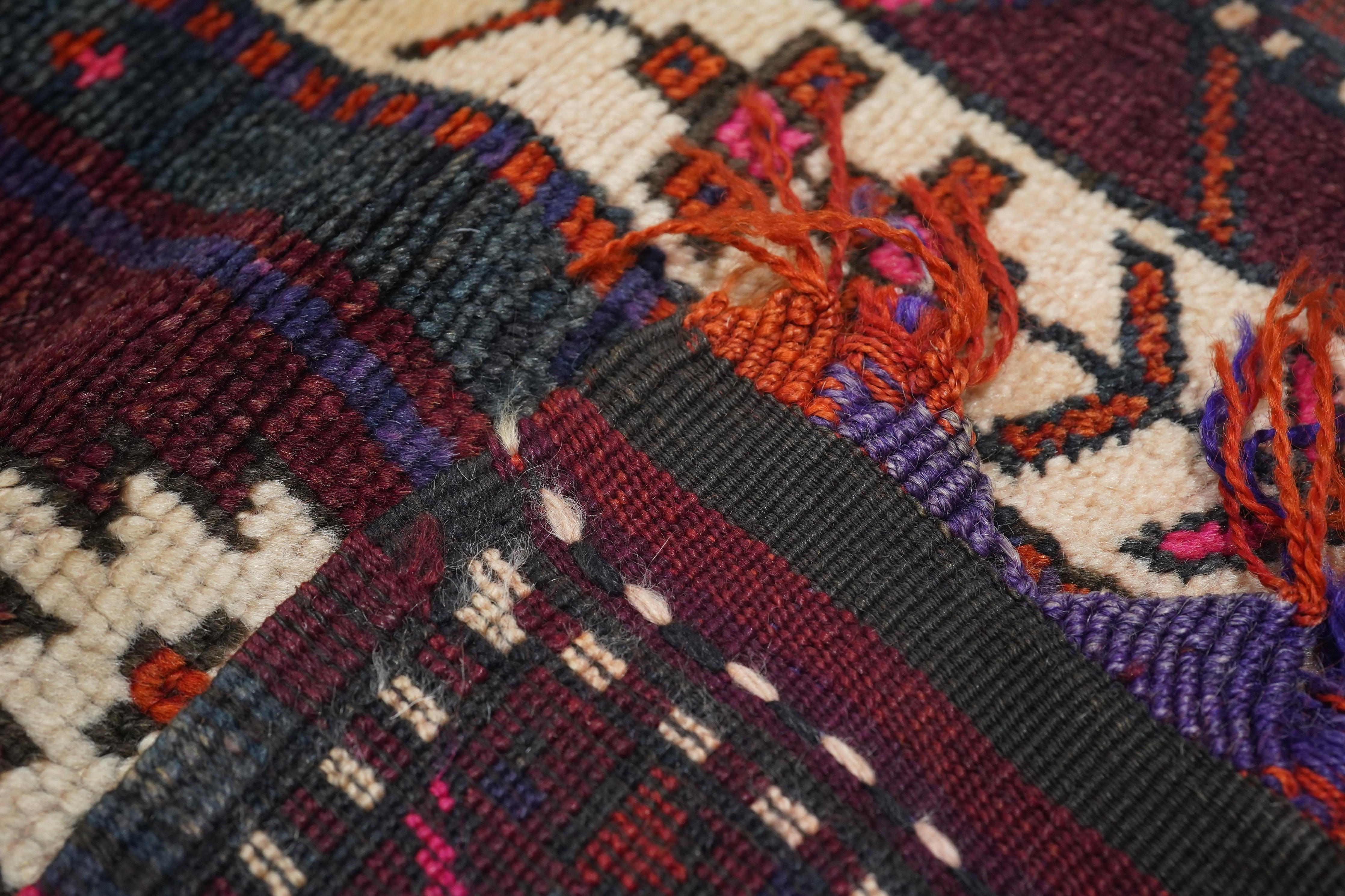 Vintage Balouch Rug 3'5'' x 6'2'' For Sale 4