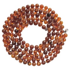 Vintage Baltic Amber Long Necklace 72"
