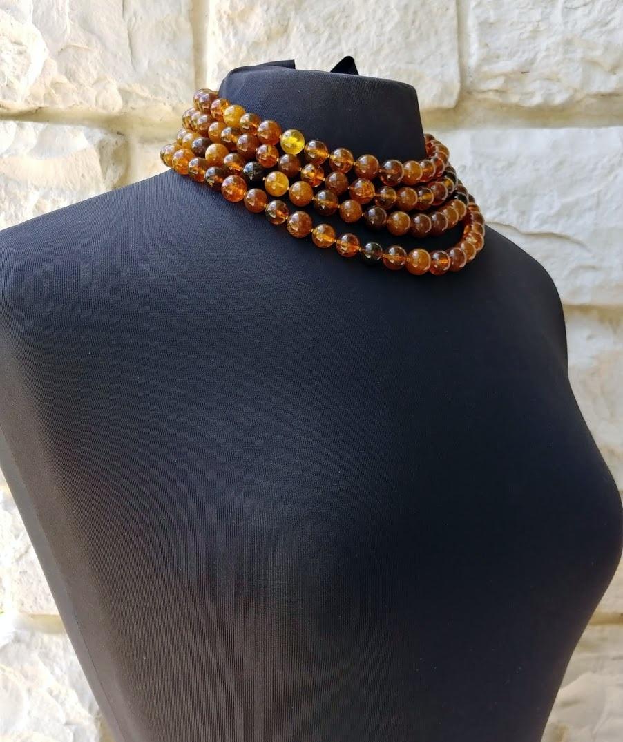Vintage Baltic Amber Necklace For Sale 1