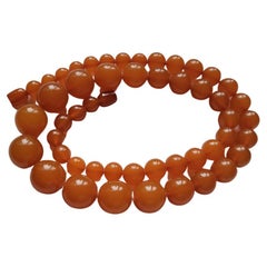 Vintage Baltic Butterscotch Pressed Amber Necklace