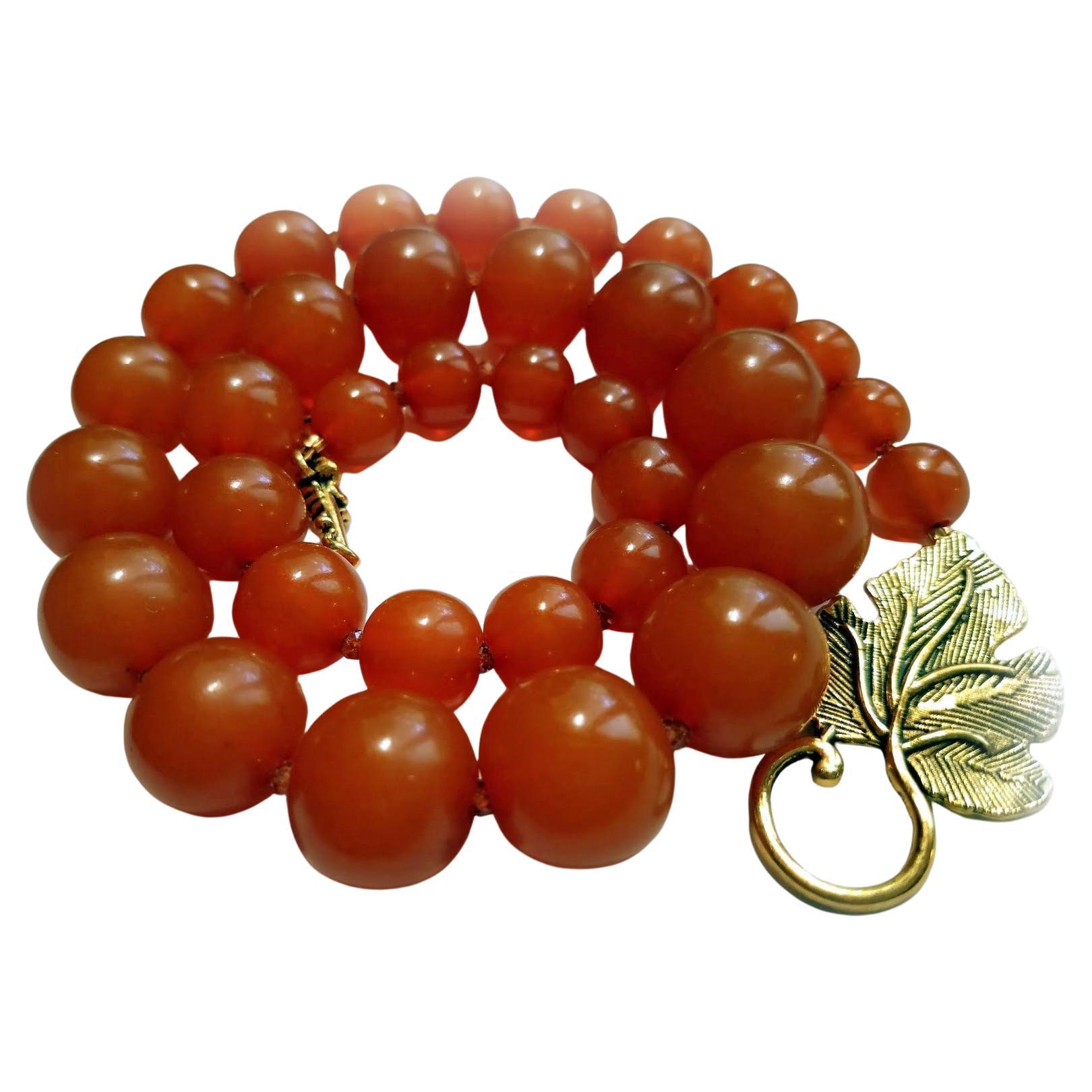 Vintage Baltic Butterscotch Pressed Amber Necklace For Sale