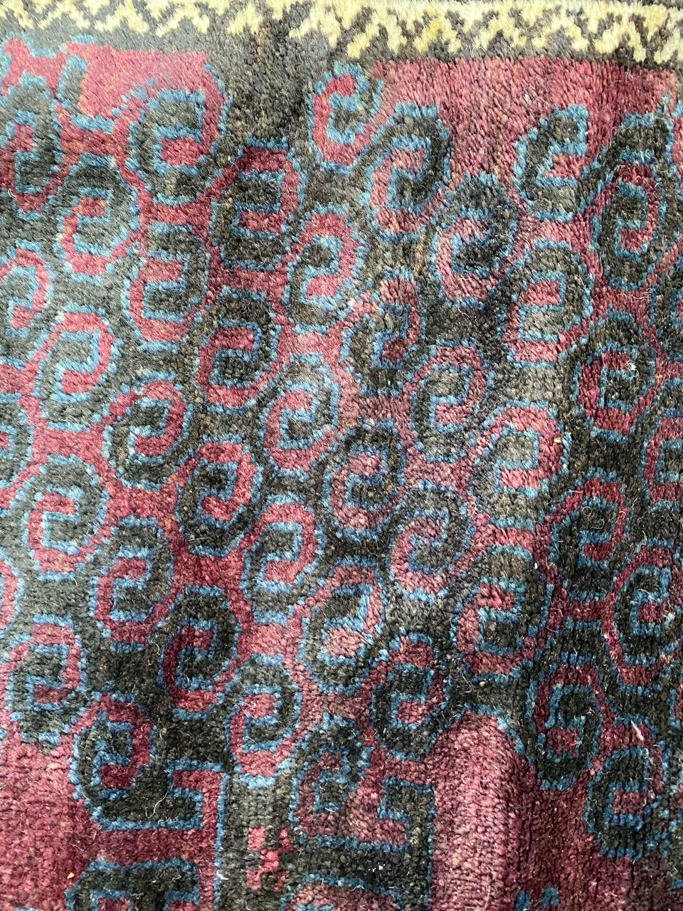 Vintage Baluch Afghan Grey Rug For Sale 13
