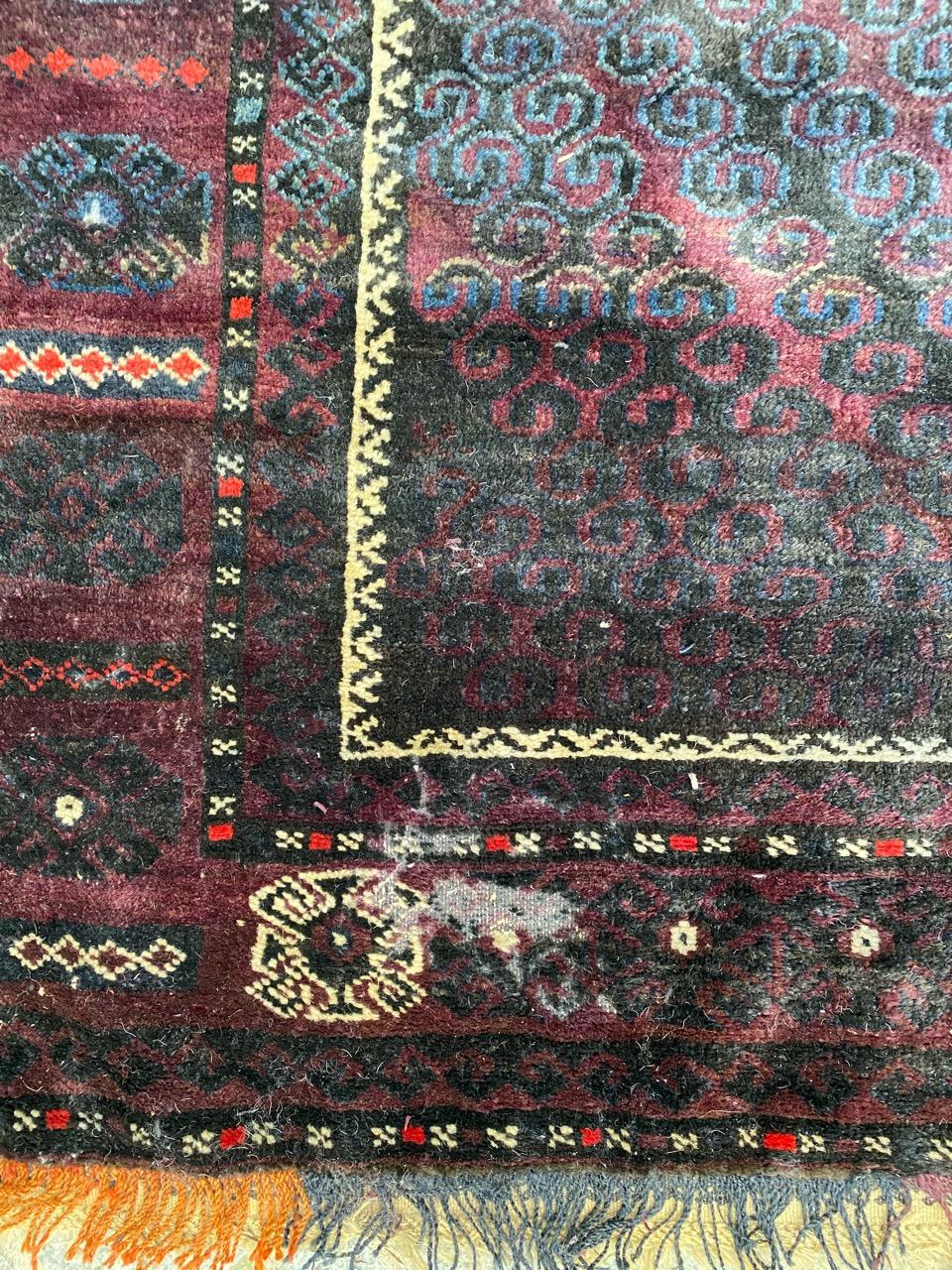 Afghanischer grauer Baluch-Teppich (Handgeknüpft) im Angebot