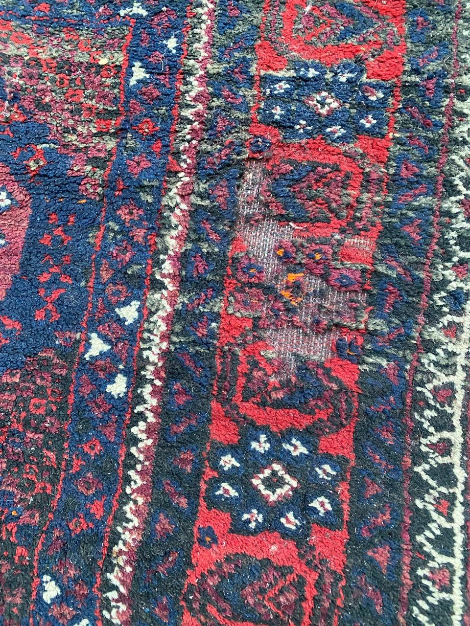 Vintage Baluch Afghan Rug For Sale 6
